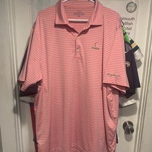 Vineyard Vines Golf Polo XXL The Tryall Club Jamaica Pink with Stripes
